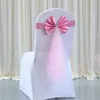 1pcs Wedding Chair Sash Decoration Elastic Bowknot Sashes Bow Knot Tie el Banquet Party Home Decor Multi Color 220514