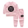 Baby pyjama's sets katoen met lange mouwen t-shirt toppen broek pak meisjes jongens kinderen kinderen o-neck slaapkleding kleding cartoon konijn