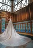 Retro vintage pärlstav bröllopsklänningar från axelblommorna brudklänningar sida delad rygglös lång tåg brudklänning skräddarsydd
