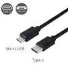 Tip C USB-C-Micro USB Erkek Senkronizasyon Ücreti Otg Kabloları Telefon Huawei Samsung Tel 30cm