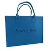 Women Bags Felt Handbag Simple Letter Allmatch Student Open Bag Fashion Multicolor Shopping Bag