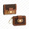 Dames mode casual ontwerper luxe portemonnee munt portemonnee sleutel zakje creditcardhouder hoge kwaliteit top 5A M68725 M68751 visitekaarthouders