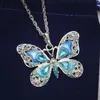 Chrinshone Butterfly Butterfly Butterfling Ожерелье Свадебные Украшения Вечеринки Кристальные насекомые Женщины Ювелирные Изделия Подарки