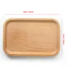 Square Fruits Platter Dish Wooden Plates Dish Dessert Biscuits Plate Dishes Tea Server Trays Wood Cup Holder Bowl Pad Tableware Tray TH0054