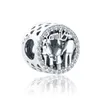 925 siver beads charms for pandora charm bracelets designer for women Round Family flower openwork dog paw