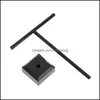 Altre attrezzature per utensili per gioielli PC/Orecchini set Shelf Display rack T Shape Stand Show Charms Professional Showc Dhqte