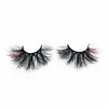 Färgad 25mm 3D Mink Eyelashes 39 stilar dramatiska fluffiga volym falsk ögonfranshöjdpunkt på slutet cosplay kostymer full strip las9869923