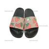 '10-15 dagars leverans' 2023 Designer Män Dam GG Sandaler Platt Tofflor Mode Blommor Djur Sommartofflor Flip Flops Dam Strand Hög kvalitet snygg 35-45