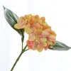 Bir Sahte Çiçekler Tek Kök Lateks Ortanca 17 "Uzunluk Simülasyon Gerçek Dokunmatik Mini Hidrangözler Düğün Centerpieces için