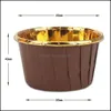 Strumenti per torte Bakeware Cucina Sala da pranzo Bar Giardino domestico Foglio di alluminio Tazza da forno Fodera per cupcake Involucro del vassoio Bicchieri di carta Cupcake antiolio C