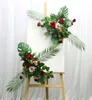 Anpassad 50cm Bröllop Välkomstskylt Blommor Fake Artificial Floral Props Marriage Party Arch Decor Hängande Garland Fönsterdisplay 220406