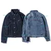 Famous Mens Denim Jacket Men Women High Quality Casual Coats Black Blue Fashion Mens Stylist Jacket Outerwear Size M-XXL