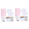 선물 랩 예산 바인더 A6 PU 가죽 노트북 플래너 주최자 리필 6 링 커버 레터 스티커 레이블 PinkGift