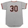 GLAC202 San Francisco Vintage Baseball Jersey 30 Orlando Cepeda 31 Garry Maddox 1973 Barr D'Acuisto Speier Matthews Perry Krukow 41 Darrell Evans