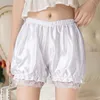 Women's Panties Cute Lace Lolita Satin Knickers Women Girl Kawaii Thin Ice Silk Safety Shorts Plus Size Loose Vintage Victorian Bloomers