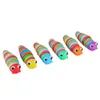 DHL Gratis HotSale Creative Articulated Slug Fidget Toy 3D Pedagogisk Färgglada Stress Relief Gift Leksaker För Barn Caterpillar Toy