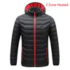 Hiver USB Chauffage Parkas À Capuche Hommes 11 Zones Vestes Chauffantes Unisexe Chaud Coton Rembourré Manteaux