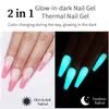 Żel do paznokci Zabawka 7 5 ml Luminous Thermal Polish 2 1 Kolor Changg Glow Dark Soak Off Manicurg UV Sztuka Lakier 0328