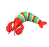 2022 Fidget Toy Slug Party Articulé Flexible 3D Slug Joints Enroulé Soulager Le Stress Anti-Anxiété Jouets Sensoriels Pour Enfants Aldult B0803