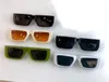 Prostokątne okulary przeciwsłoneczne dla mężczyzn Greendark Grey Cool Mens Glasses Ochrona UV Oczanki z Box8433711