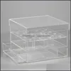 Jewelry Boxes Packaging Display New Clear Acrylic Rose Flower Box With Der Makeup Organizer Valentines Day Wedding Gift Er Wholesale Drop