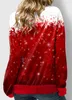 Bluza Bluzy Bluzy Bluza Czerwona Święta Bożego Narodzenia dla kobiet zima długie rękawy urocze moda swobodne luźne pulovery Święty Mikołaj 230206