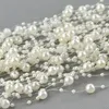 Dekoracje ślubne Pearl Bukiet 3 mm imitacja Pearl String 30m Roll Fishline Bread Sain DIY Akcesoria biżuterii Festiwal Festiwal