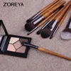 Outils de maquillage ZOREYA Pinceaux naturels Set Fondation professionnelle Blushes Ombre à paupières Sourcils Blending Brush Toll Beauty Maquillaje220422