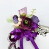 Decoratieve bloemen kransen 100% handgemaakte creativiteit op maat gemaakte thee roze zijden bruiloft broche boutonniere bruidegom bruidsman bouque corsage fl