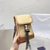 Bolsas masculinas de luxo pretas para celular, bolsas de ombro único, carteiras casuais, mini bolsa de troca, envelopes de náilon com caixa