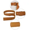 Belts Wide Woman Party Sashes Cummerbunds Vintage Suede Waist Belt For Women Large Square Buckle Strap Skirt Dress WaistbandBelts