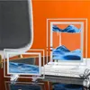 3D-Glas-Sandlandschaft, Sanduhr, beweglicher Sand, Kunstbild, rechteckige Ornamente, Desktop-Dekoration, Treibsand-Malerei, Heimdekoration 220329