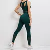 Yoga Takım Elbise Koşu Egzersiz Seti Kadın Spor Sutyen Dikişsiz Tozluk Setleri Spor Giysileri Iki Parçalı Ropa Deportiva Mujer 220330