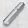 Silver 5 ml mini rund huvud parfym spray flaska sub-flaskan 5 st