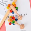 Деревянные погремушки Руководителен для прорезывания зубового кольца Детские погремушки Играть Коляска Игрушка Baby Teether