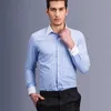 Erkekler Sıradan Gömlek Erkekler Şık Uzun Kollu Çizgili Elbise Gömlek Kontrast Yaka Kuffs Resmi İş Normal Fit Çalışma Ofisi Bu
