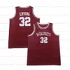 Custom #32 Julius Dr. Jerving College Retro Classic Basketball Jersey's Men's All White Red Qualsiasi nome Nome XXS-6XL di alta qualità