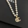 Mode kvinnodesigner halsband choker hänge kedja kristall guld pläterad mässing koppar c-bokstäver halsband uttalande smycken