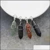 Pendant Necklaces Wire Wrap Chakra Stone Point Pendum Healing Crystal Reiki Charms For Necklace Jewelry Making Amethyst Dhseller2010 Dhs57