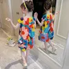 Teenage Girl Dresses Floral Girls Sommar för barn Casual Style Kostymer 6 8 10 12 14 220426