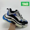 2022 Designer triple-s platform casual schoenen beige lichtblauw pastel wit fluo groen roze triple zwart zilver rood rosé goud meerkleurig luxe heren dames sneakers