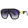Sonnenbrille New Paris Catwalk Fashion großer Rahmen einteilige moderne Herren- und Damensonnenbrille