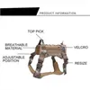 Abbigliamento per cani Polizia K9 Imbracatura da addestramento tattico Militare Gilet in nylon Molle regolabile Apparelth