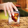 1pcs Skull Head Shot Glass Fun Creative Designer Crystal Party Wine Cup 25ml Transparent Beer Steins Halloween Gift