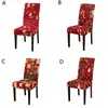 Chair Covers PCS Simple Home Textile Stretch Banquet Party Slipcover Cover Printed ChristmasChair