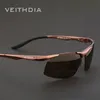 VEITHDIA Occhiali da sole in alluminio da uomo polarizzati UV400 lenti rettangolari senza montatura guida pesca occhiali da sole occhiali sportivi per uomo 6535 220620