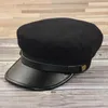 Berets Brim Cotton Navy Cap Lady Fashion Military Hat Man Big Size Flat Top Caps 52-54cm 55-57cm 58-60cm 60-63cmberets