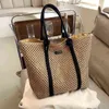 Letnie torby ze słomy dla kobiet duże ręcznie robione torby plażowe rattan torebki Travel Shopper Casual Resort Style Torby na ramię 220516