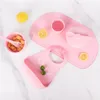 2022 Designers Mödrar och spädbarnsprodukter Silikon Baby Tabelleris Set Open Mold Food Bowl L2HV