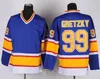 Vintage koszulki hokejowe 1993 99 Wayne Gretzky Jersey (C) Vintage szyte koszule 100. naszywka Pucharu Stanleya Campbell Orange M-XXXL